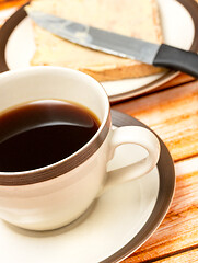 Image showing Morning Black Coffee Represents Restaurants Cafe And Restaurant 