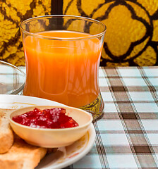 Image showing Fruit Jam Represents Butter Toast And Break 