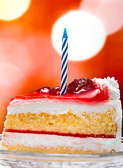 Image showing Birthday Cream Cake Indicates Desserts Celebrate And Birthdays 