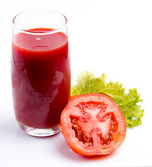 Image showing Tomato Vegetable Juice Represents Drink Refreshing And Refreshment 