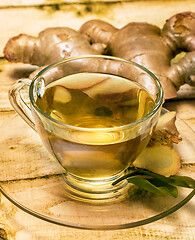 Image showing Refreshing Ginger Tea Means Drink Refreshed And Beverage 