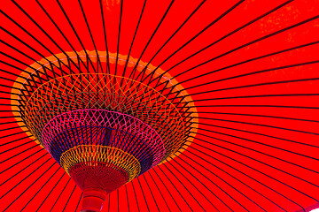 Image showing Japanese red umbrella