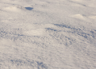 Image showing Snow drifts in winter