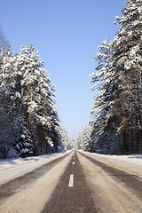 Image showing Road in winter