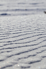 Image showing land covered with snow close-up