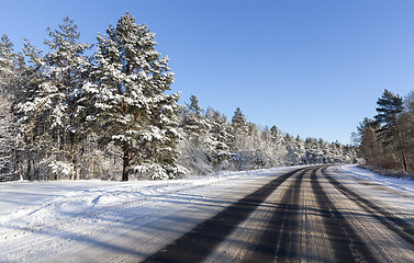 Image showing Road under the snow