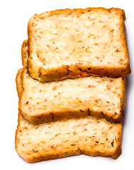 Image showing Slices Of Bread Means Morning Meal And Break 