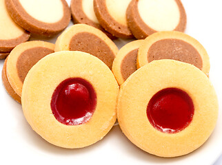 Image showing Cookie Biscuits Means Cookies Plate And Bickies 