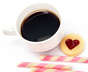 Image showing Love Cookie Coffee Indicates Cracker Delicious And Bicky 