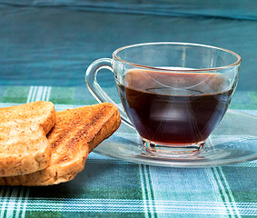 Image showing Coffee In Bed Represents Morning Meal And Beds 