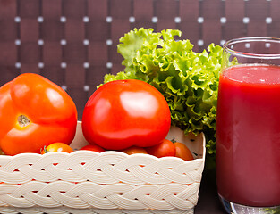 Image showing Rip Tomato Juice Represents Refreshing Drinking And Refreshment 