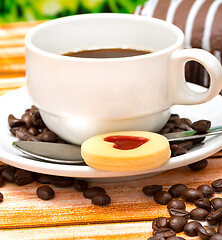 Image showing Cup Of Coffee Means Fresh Delicious And Coffees 