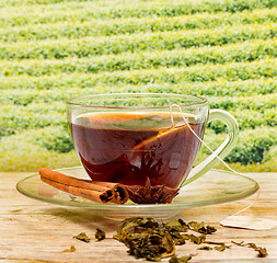 Image showing Tea With Cinnamon Shows Restaurant Teas And Spiced 