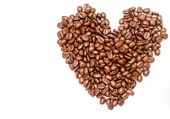 Image showing Fresh Coffee Drink Indicates Aromatic Beverage And Bean 