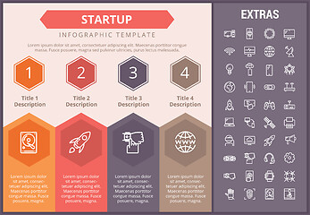 Image showing Startup infographic template, elements and icons.