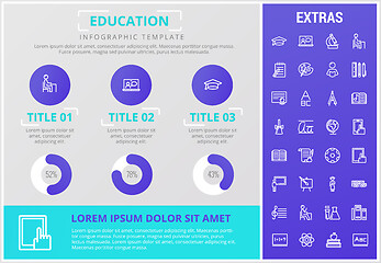 Image showing Education infographic template, elements and icons