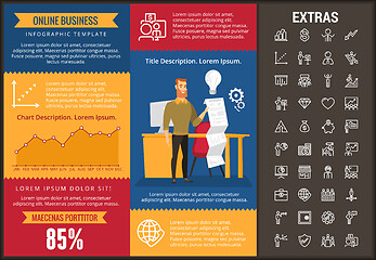 Image showing Online business infographic template and elements.