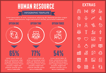 Image showing Human resource infographic template and elements.