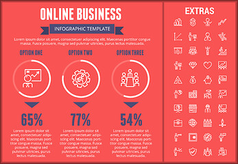 Image showing Online business infographic template and elements.