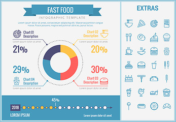 Image showing Fast food infographic template and elements.