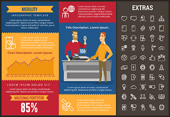 Image showing Mobility infographic template, elements and icons.