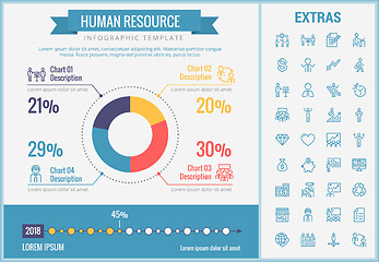 Image showing Human resource infographic template and elements.