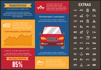 Image showing Transportation infographic template and elements.