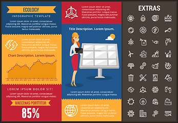 Image showing Ecology infographic template, elements and icons.