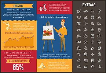 Image showing Lifestyle infographic template, elements and icons