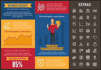 Image showing Business success infographic template and elements