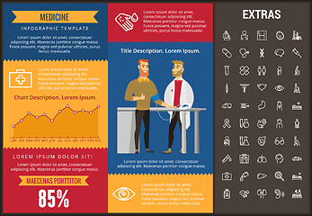 Image showing Medicine infographic template, elements and icons.