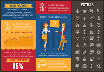 Image showing Human resource infographic template and elements.