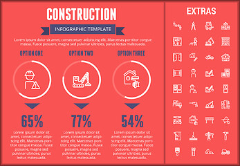 Image showing Construction infographic template and elements.