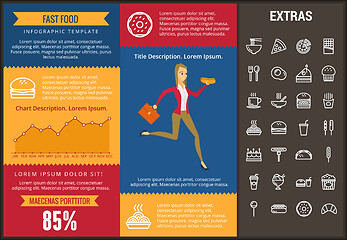 Image showing Fast food infographic template and elements.