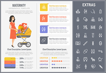 Image showing Maternity infographic template, elements and icons