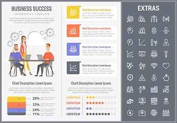 Image showing Business success infographic template and elements