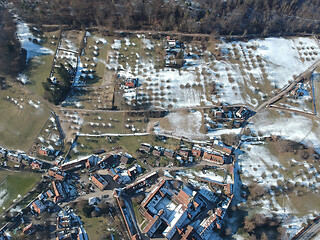 Image showing aerial view over Bebenhausen Monastery Germany