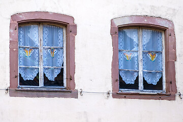 Image showing two vintage windows in Thann France