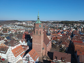 Image showing aerial view over Weil der Stadt Baden Wuerttemberg Germany