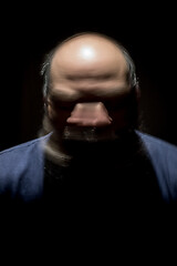 Image showing bearded man motion blur portrait