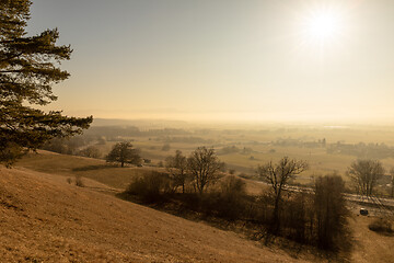 Image showing sunrise at Weilheim Bavaria Germany