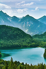 Image showing Alpensee Lake in Alps