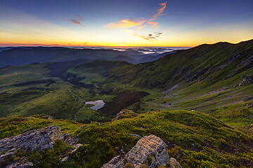 Image showing Alpine meadow in beautiful Rodna mountains in Romania