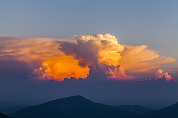 Image showing Unusual cloud in the form of a nuclear explosion.