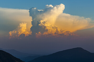 Image showing Unusual cloud in the form of a nuclear explosion.