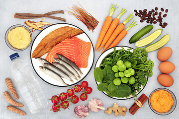 Image showing Healthy Food and Herbs for Asthma Sufferers