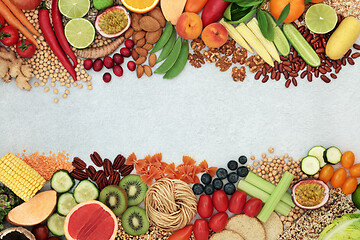 Image showing Vegan Health Food Background Border