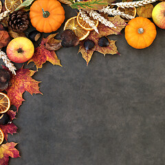 Image showing Autumn Harvest Festival Background Border