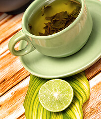 Image showing Lime Tea Refreshment Shows Drinks Limes And Fruits 