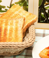 Image showing Breakfast Toast Slices Represents Meal Time And Bread 